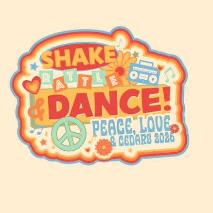 Shake, Rattle & DANCE 2026: Peace, Love & Cedars - logo